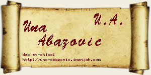 Una Abazović vizit kartica